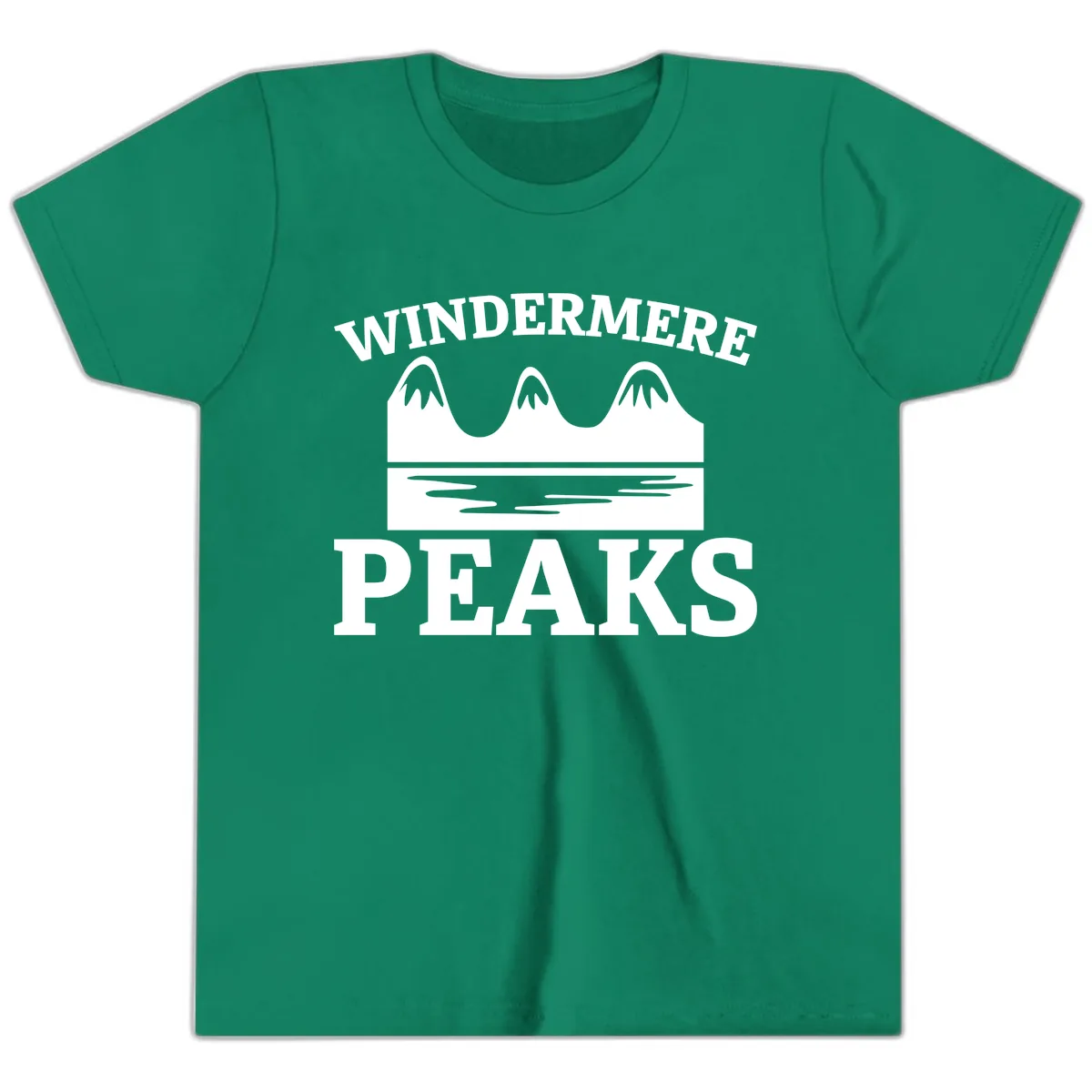 Windermere Peaks Mountain Landscape Youth T-Shirt in Kelly