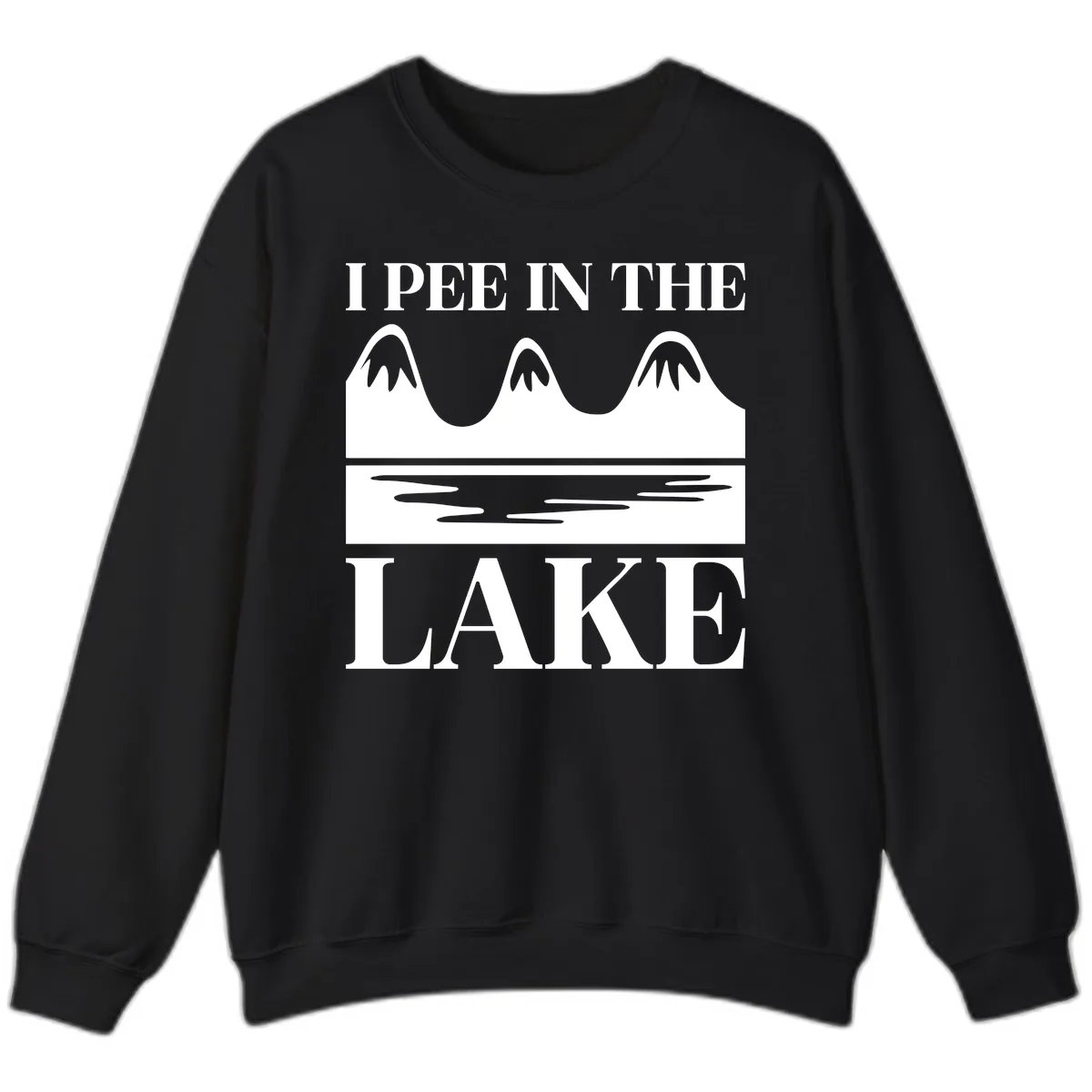 I Pee In The Lake Mountains Graphic Sweatshirt in Black