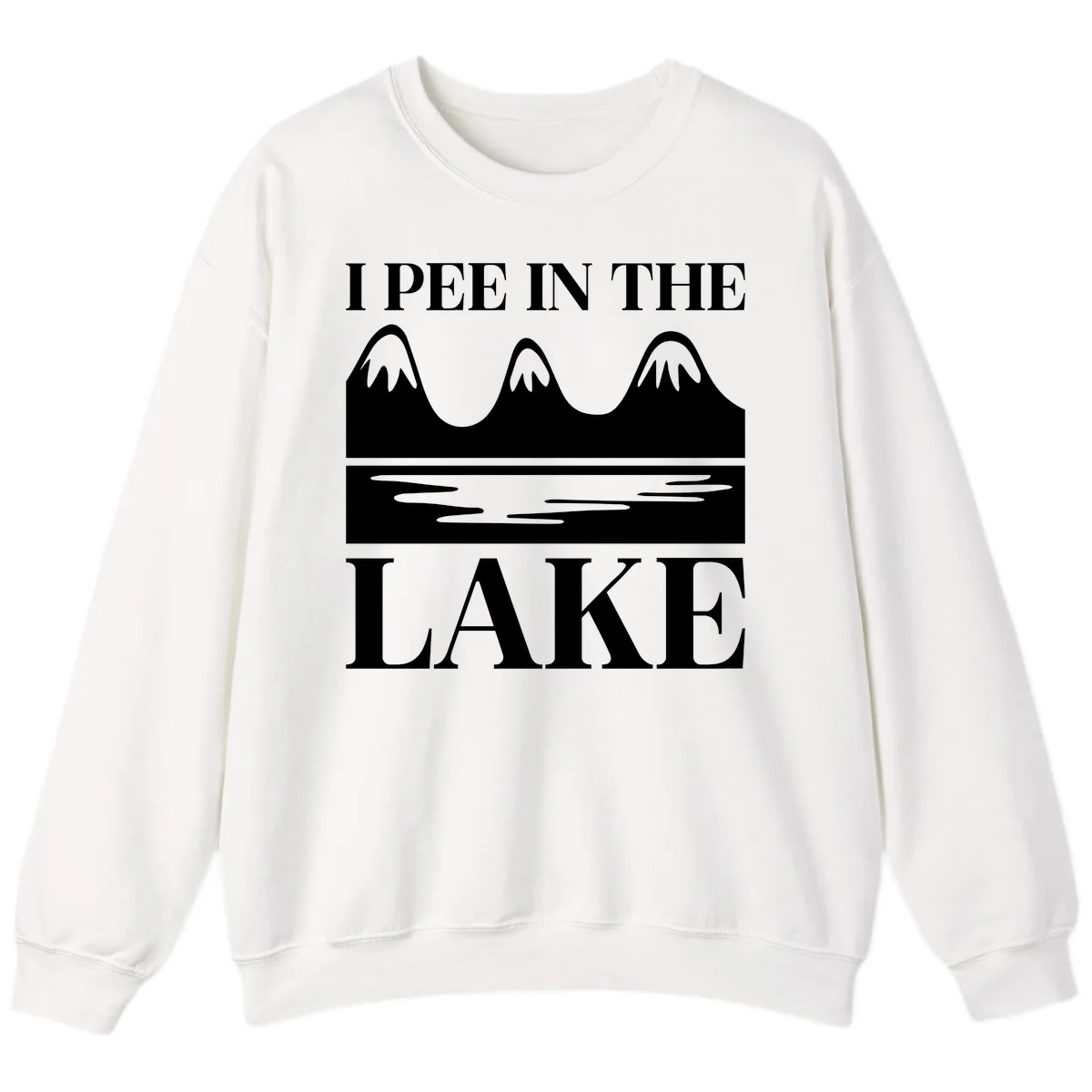 I Pee In The Lake Mountains Graphic Sweatshirt in White