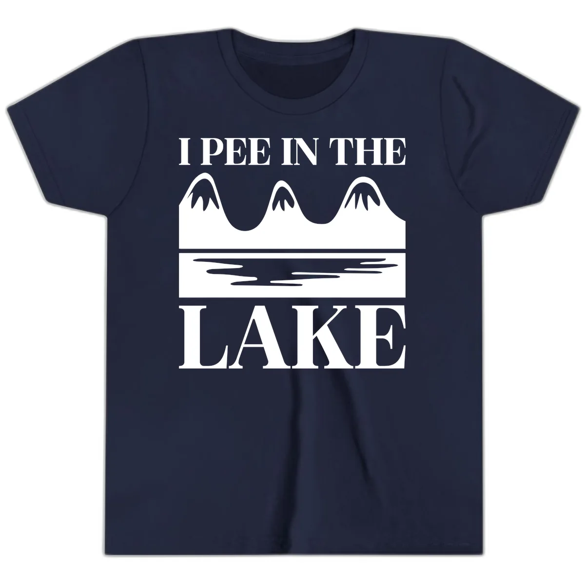 I Pee In The Lake Mountains Graphic Youth T-Shirt in Navy