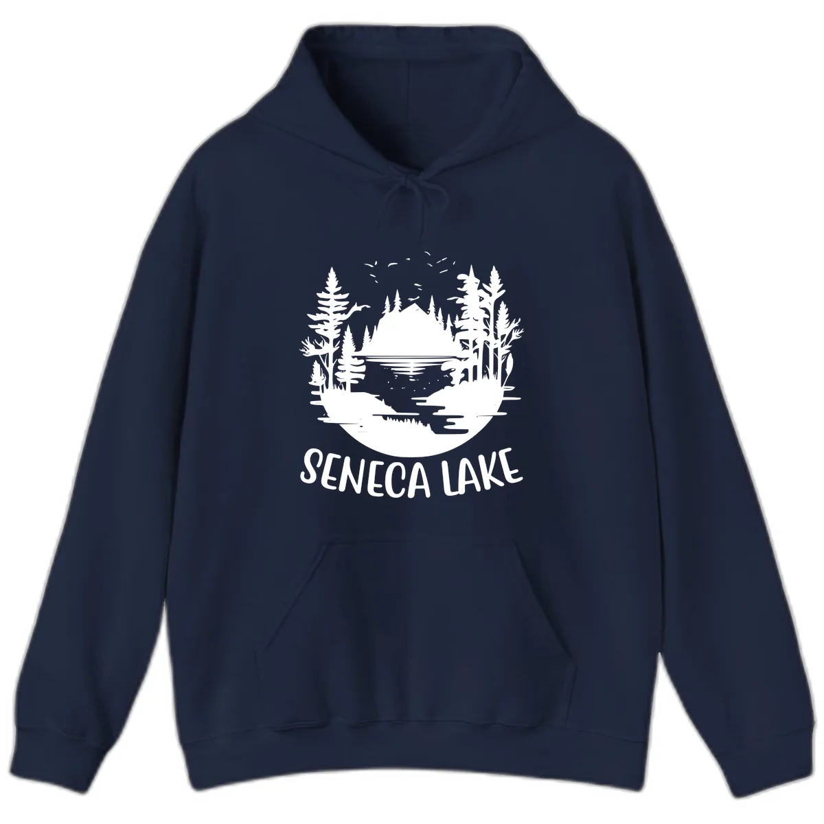 Seneca Lake Scenic Vista Hoodie in Navy