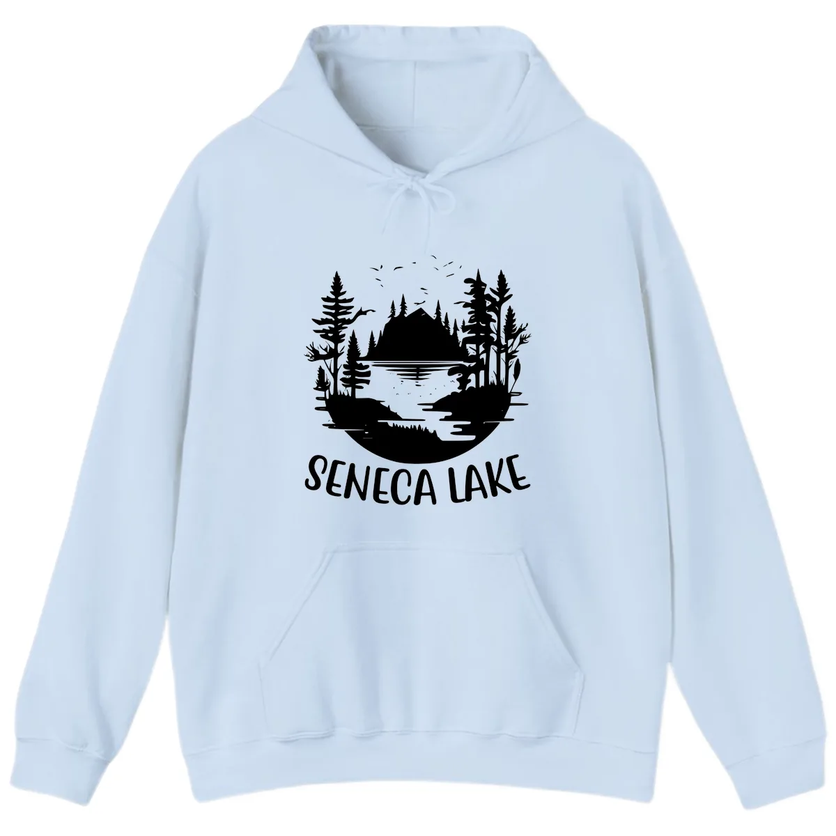 Seneca Lake Scenic Vista Hoodie in Light Blue