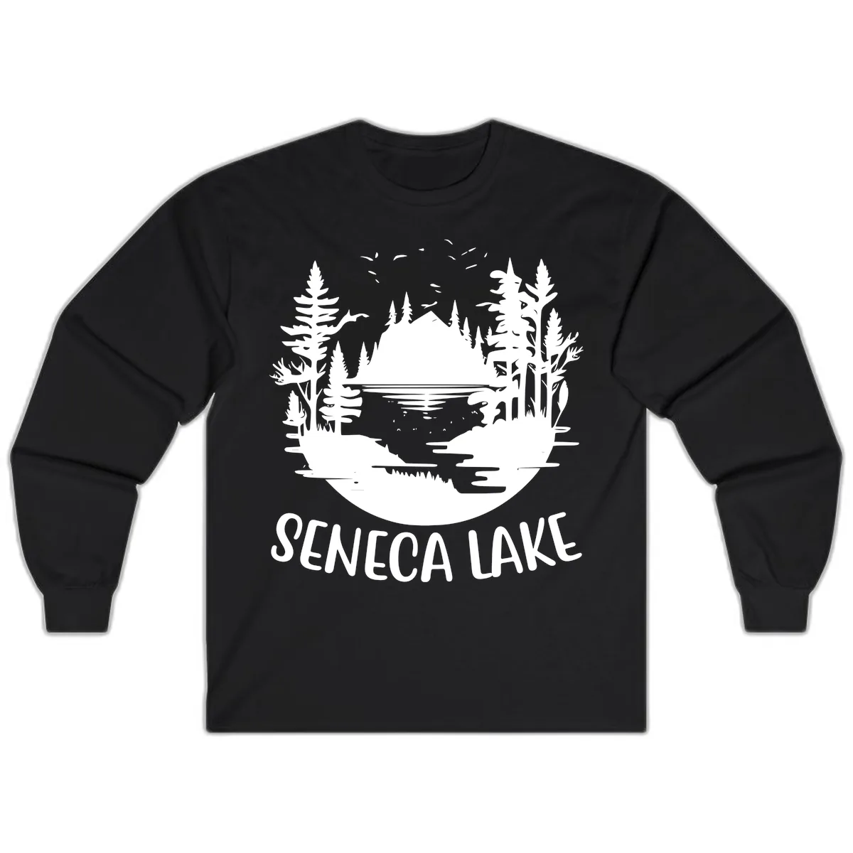 Seneca Lake Scenic Vista Long Sleeve in Black