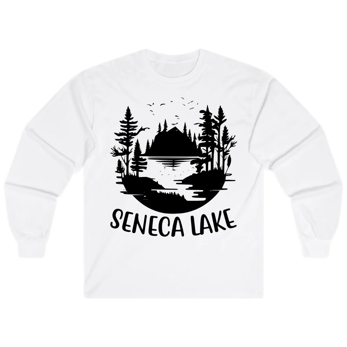 Seneca Lake Scenic Vista Long Sleeve in White