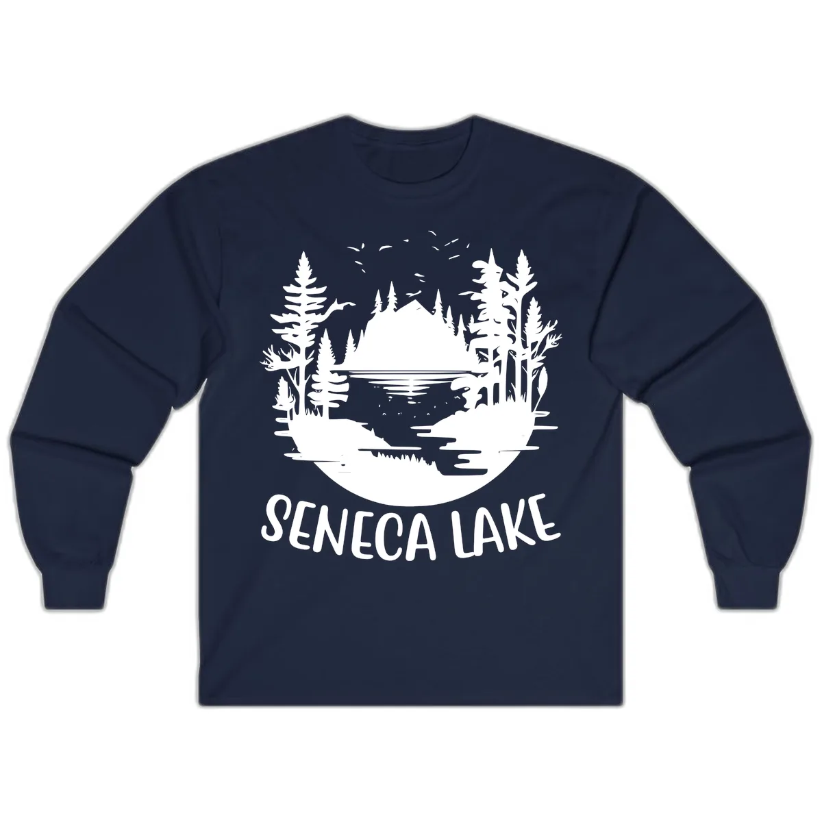 Seneca Lake Scenic Vista Long Sleeve in Navy