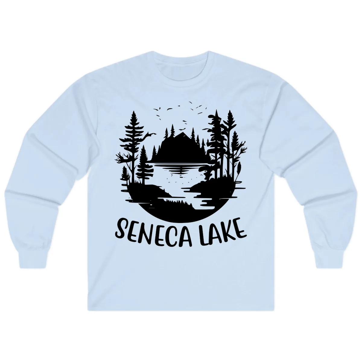 Seneca Lake Scenic Vista Long Sleeve in Light Blue