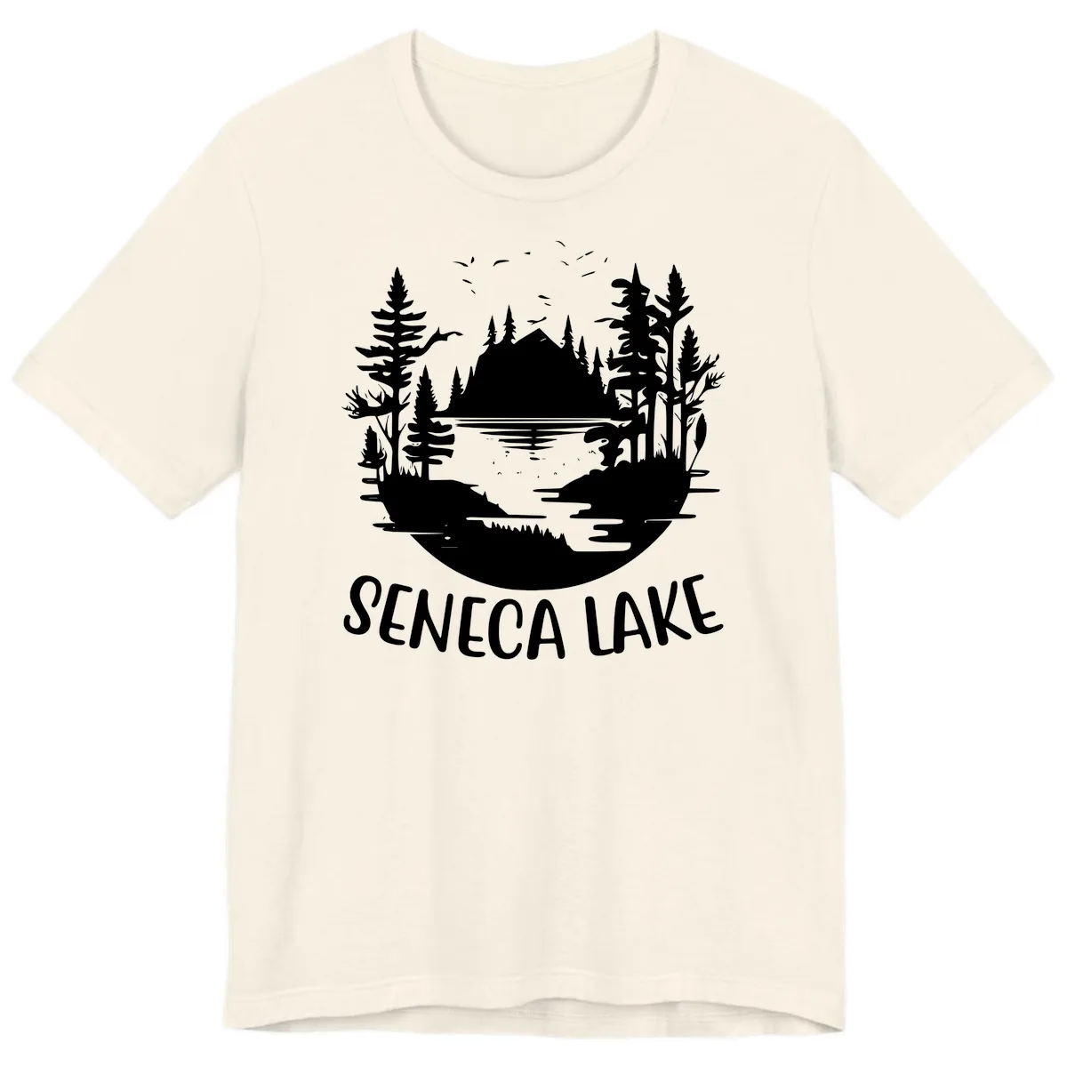 Seneca Lake Scenic Vista Premium T-Shirt in Natural