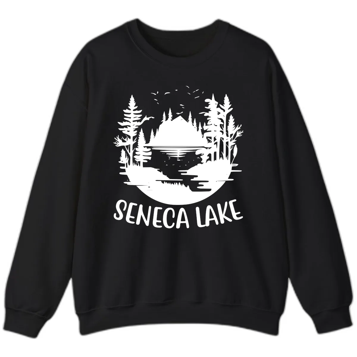Seneca Lake Scenic Vista Sweatshirt in Black