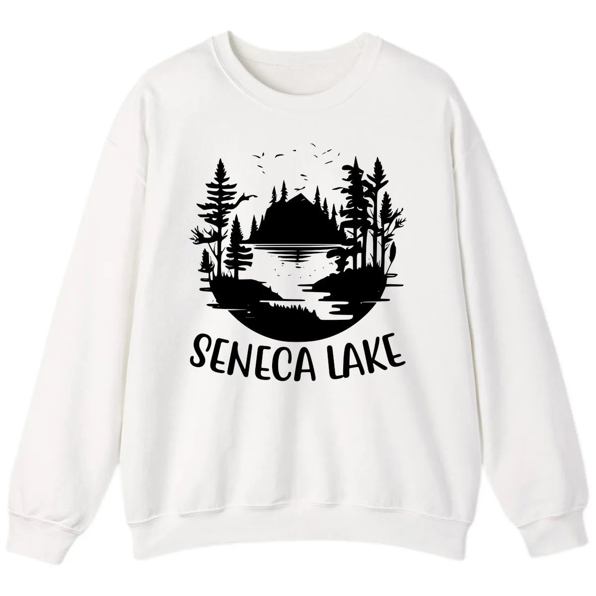 Seneca Lake Scenic Vista Sweatshirt in White