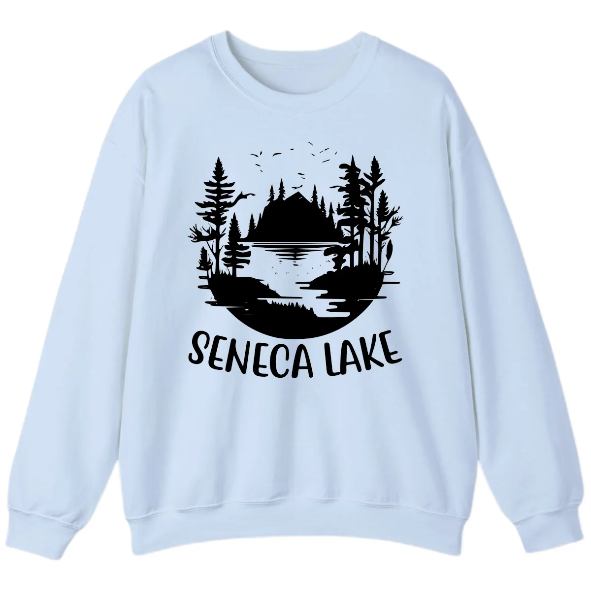 Seneca Lake Scenic Vista Sweatshirt in Light Blue