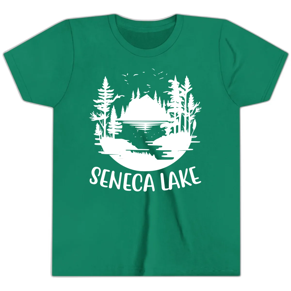 Seneca Lake Scenic Vista Youth T-Shirt in Kelly