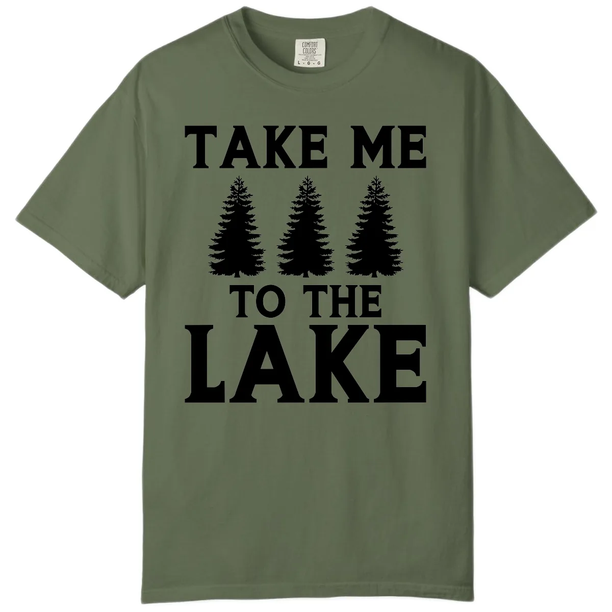 Take Me To The Lake Trees Design Comfort Color in Sage