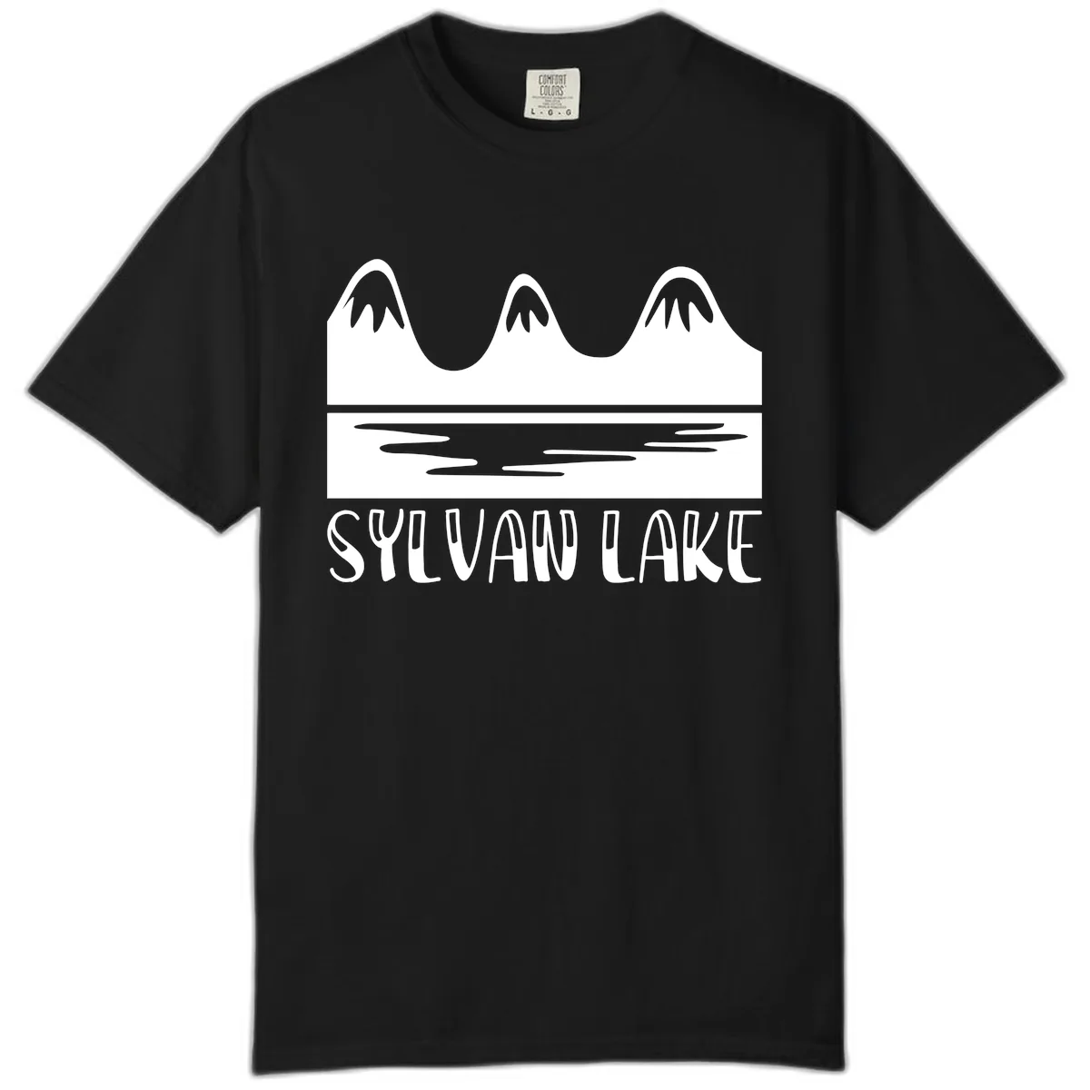 Sylvan Lake Mountain Reflection Comfort Color in Black