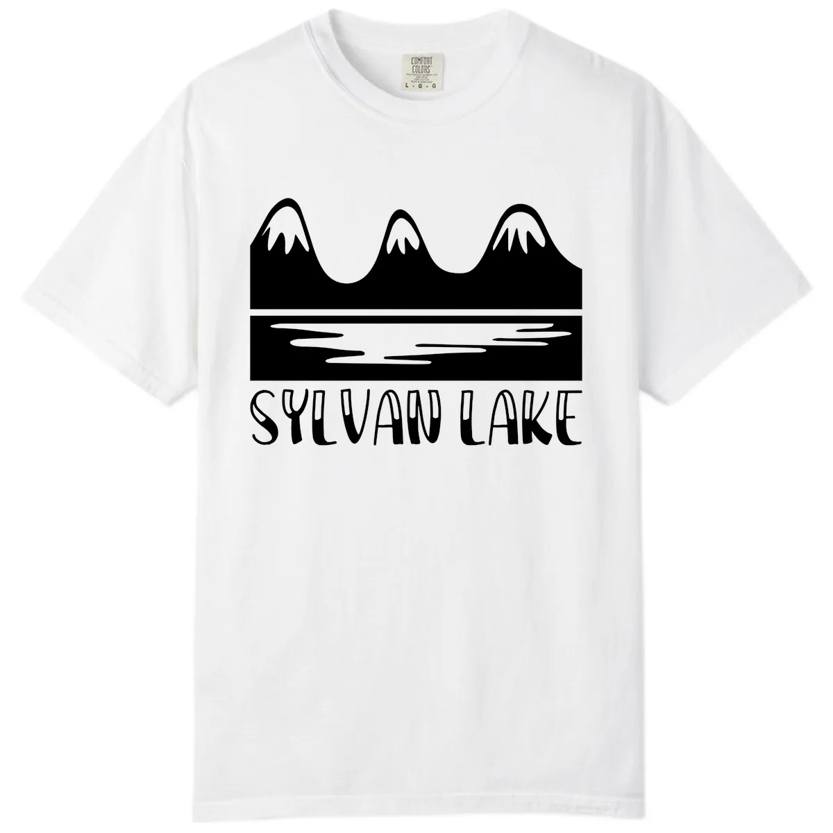 Sylvan Lake Mountain Reflection Comfort Color in White
