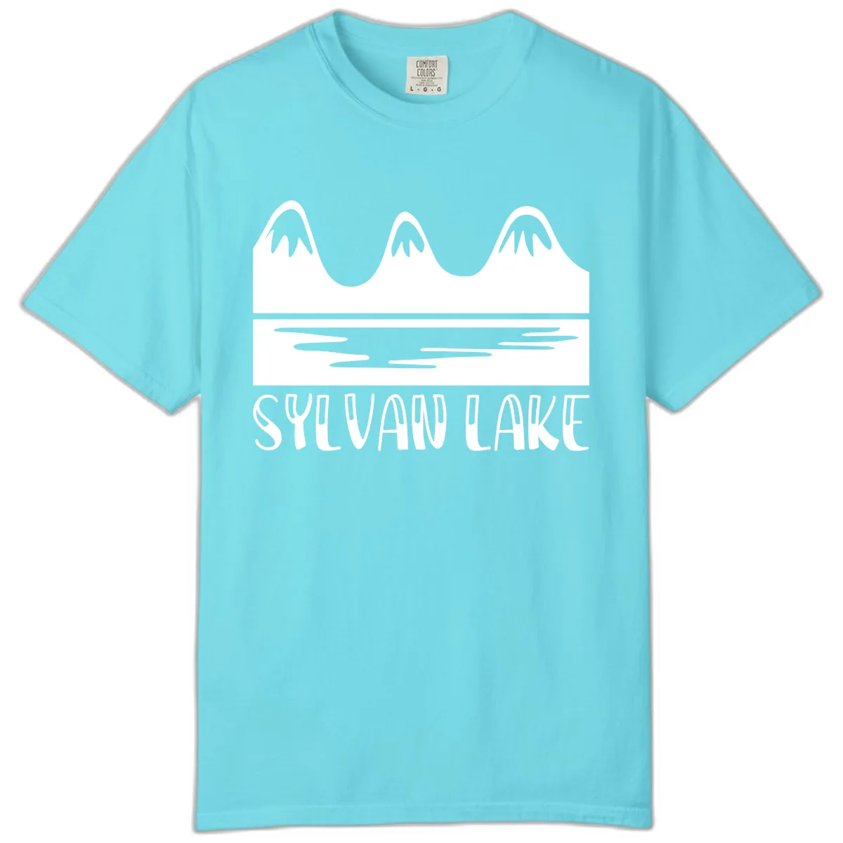 Sylvan Lake Mountain Reflection Comfort Color in Lagoon Blue