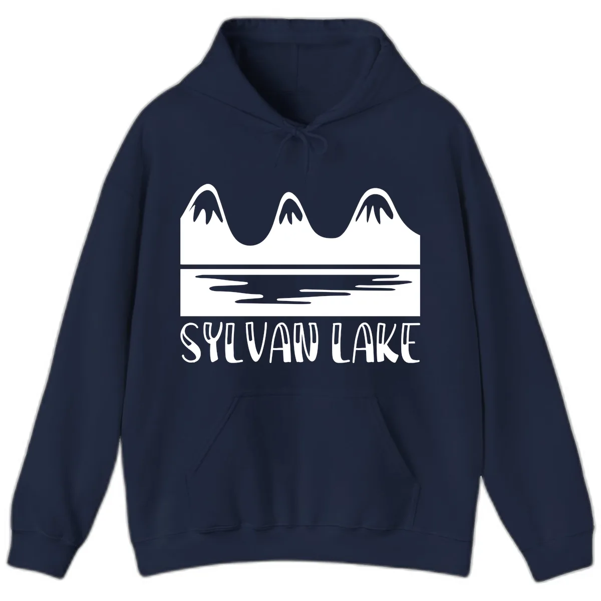 Sylvan Lake Mountain Reflection Hoodie in Navy