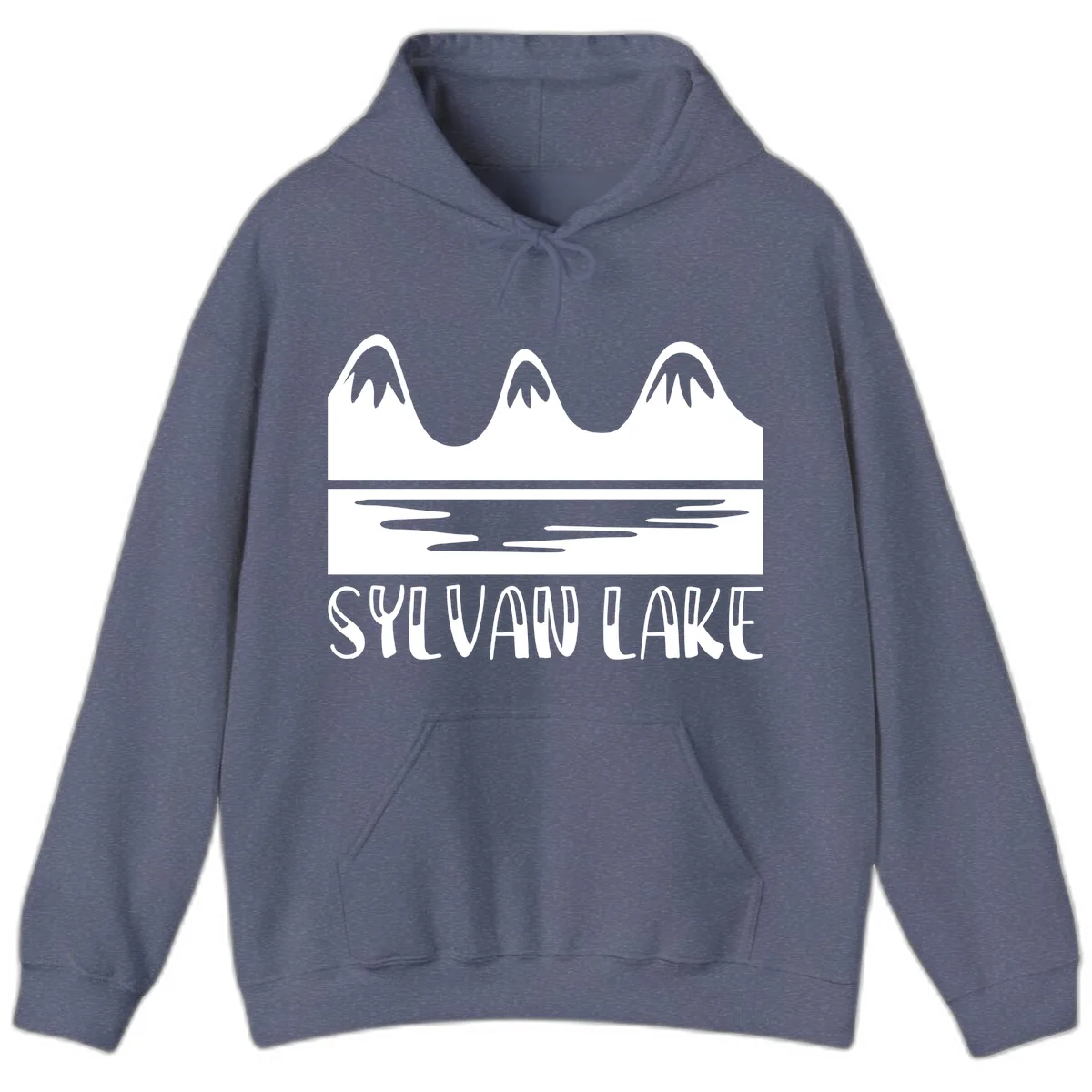 Sylvan Lake Mountain Reflection Hoodie in Heather Navy