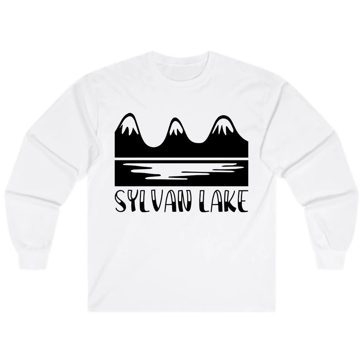 Sylvan Lake Mountain Reflection Long Sleeve in White