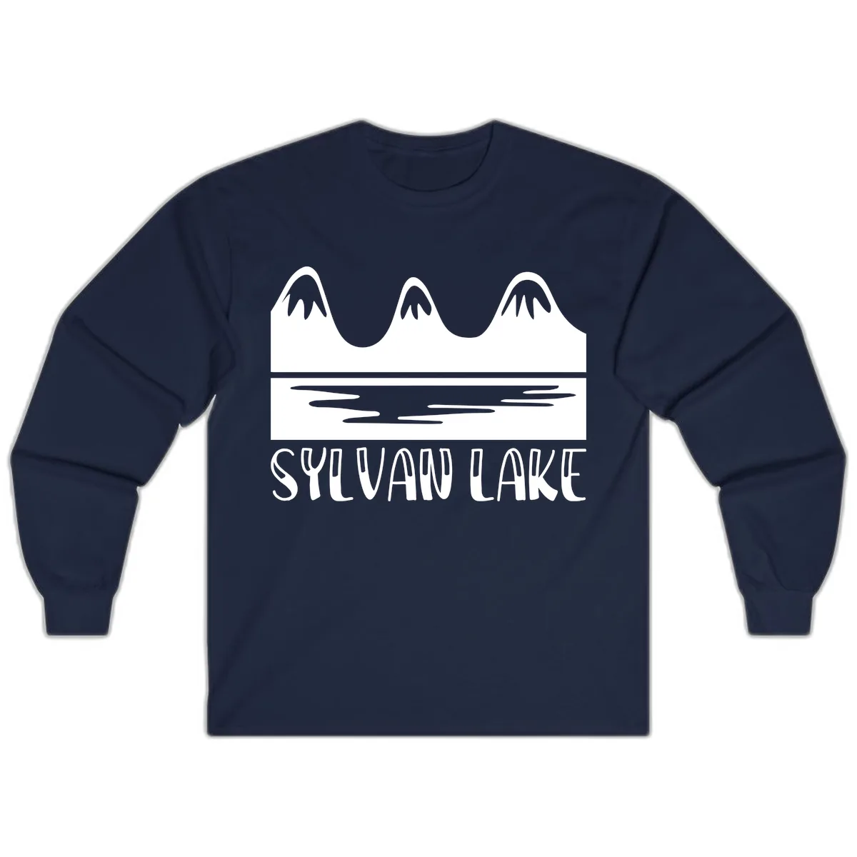Sylvan Lake Mountain Reflection Long Sleeve in Navy