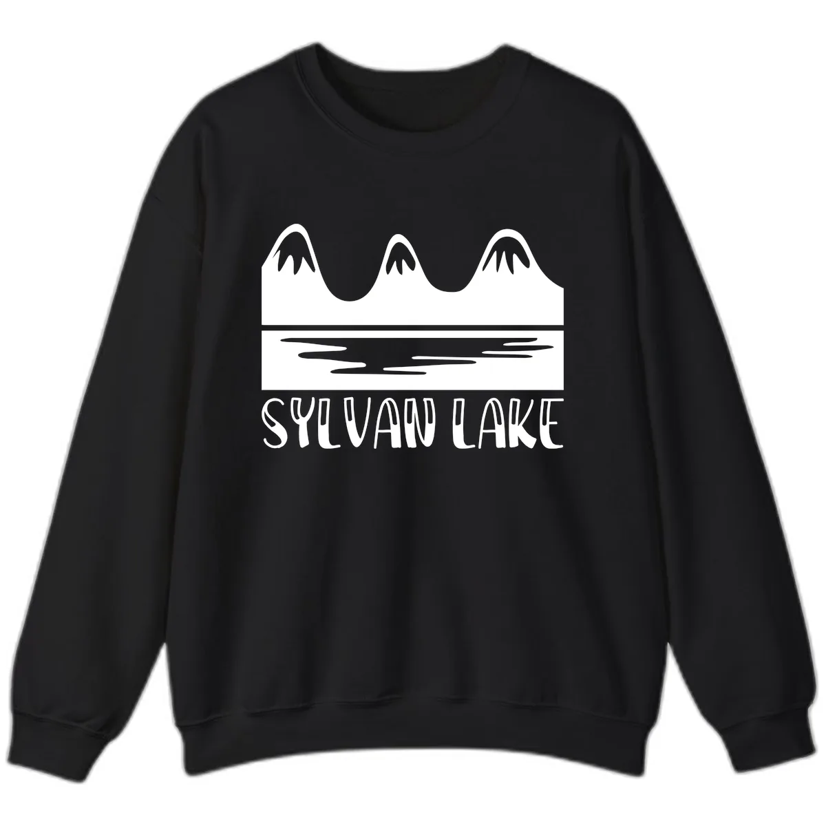 Sylvan Lake Mountain Reflection Sweatshirt in Black