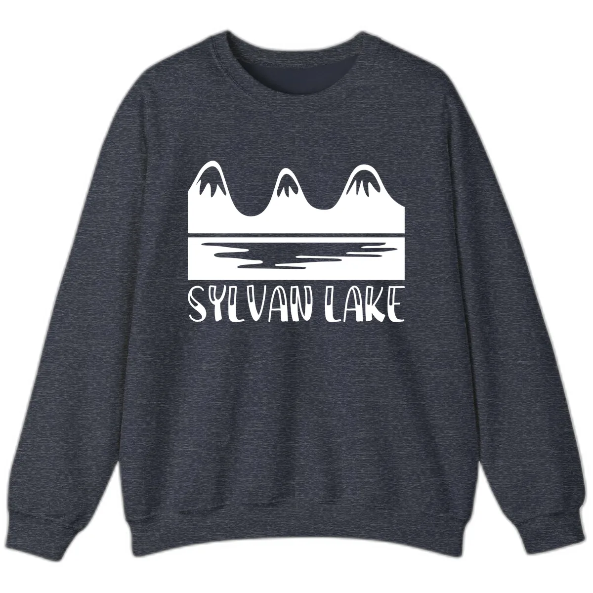Sylvan Lake Mountain Reflection Sweatshirt in Heather Sport Dark Navy