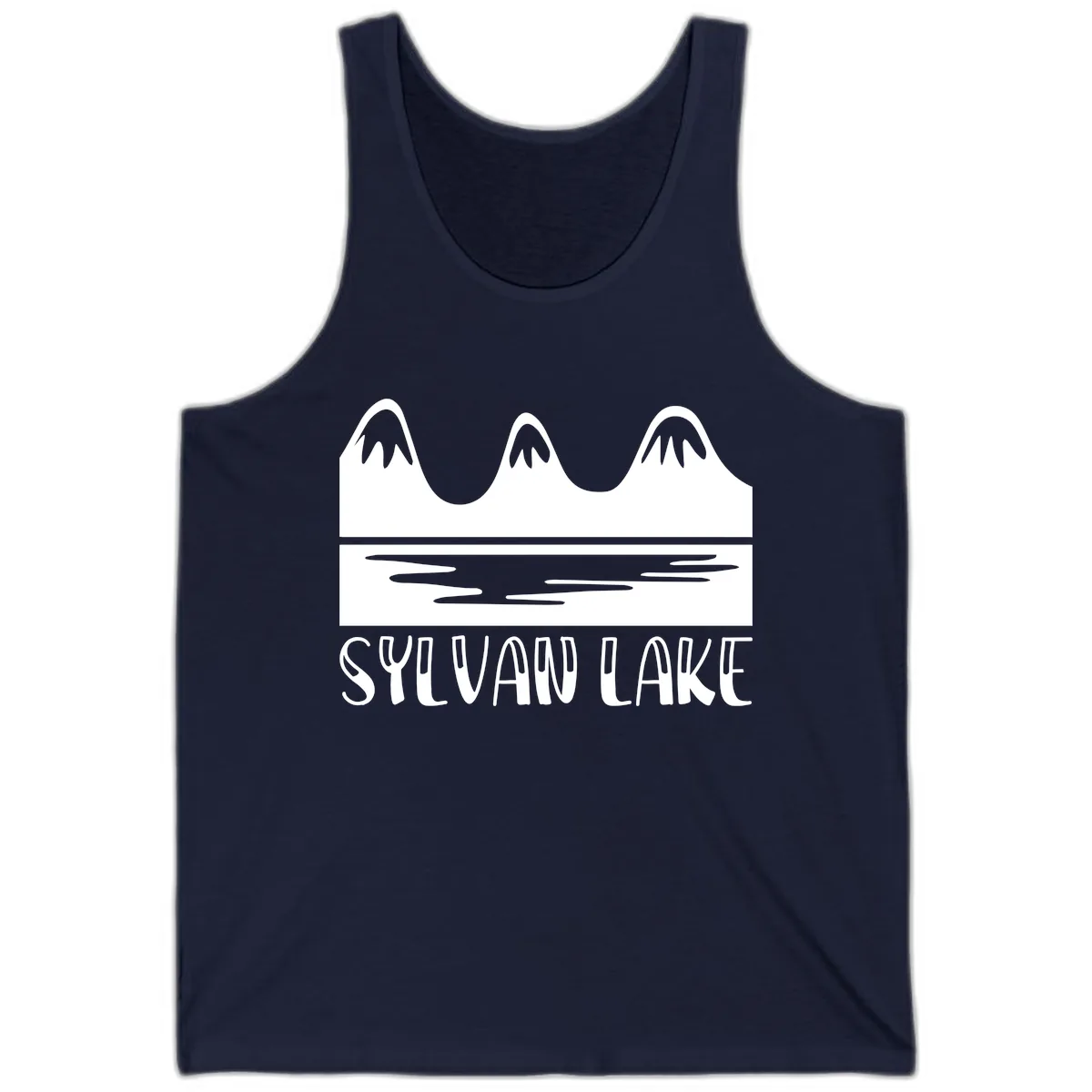 Sylvan Lake Mountain Reflection Tank in Navy