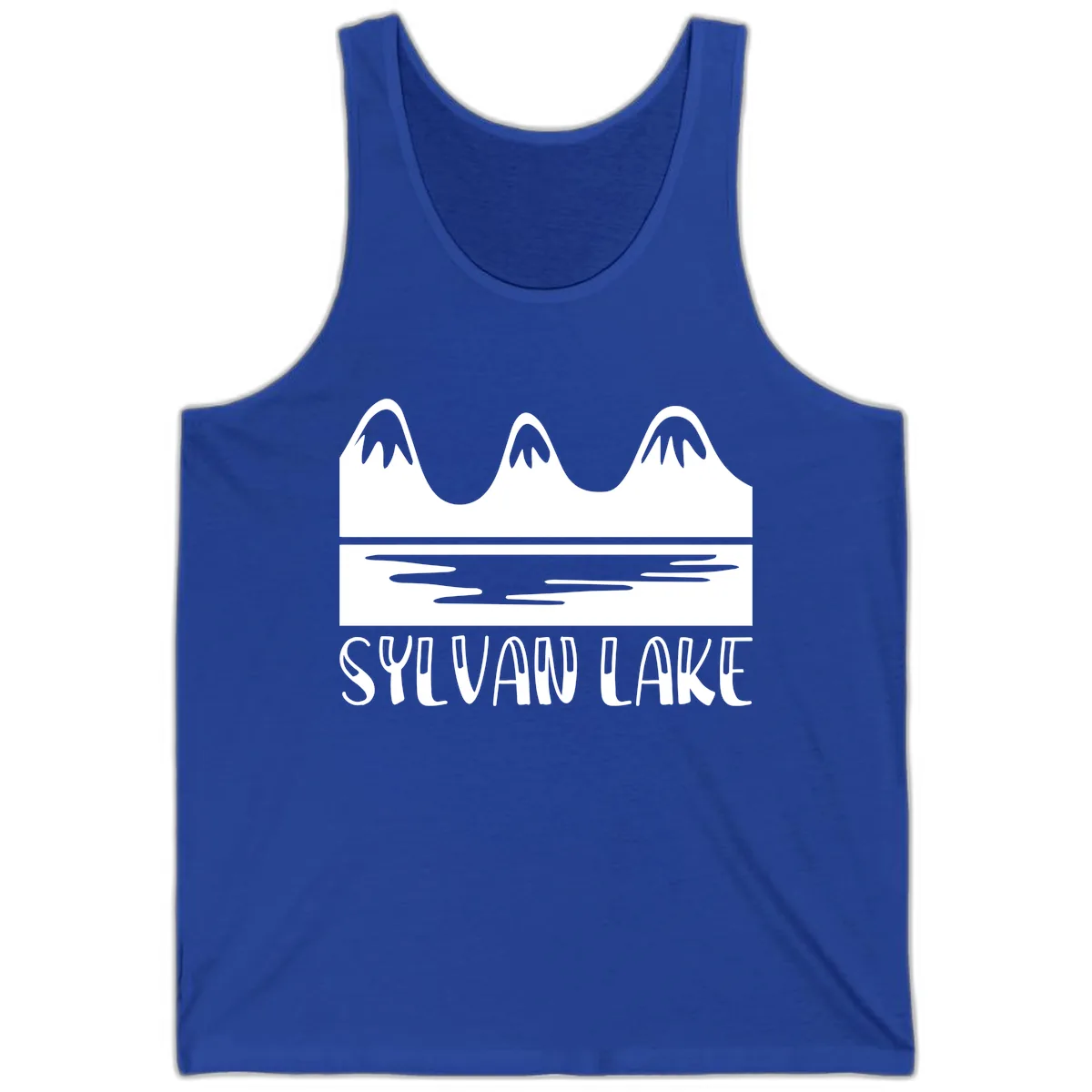 Sylvan Lake Mountain Reflection Tank in True Royal