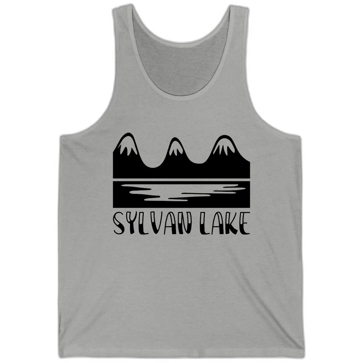 Sylvan Lake Mountain Reflection Tank in Athletic Heather