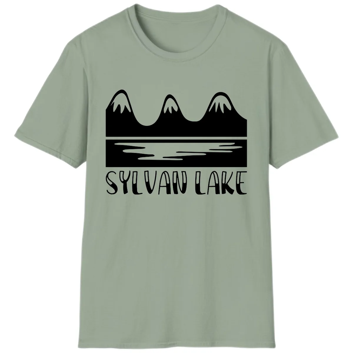 Sylvan Lake Mountain Reflection T-Shirt in Sage