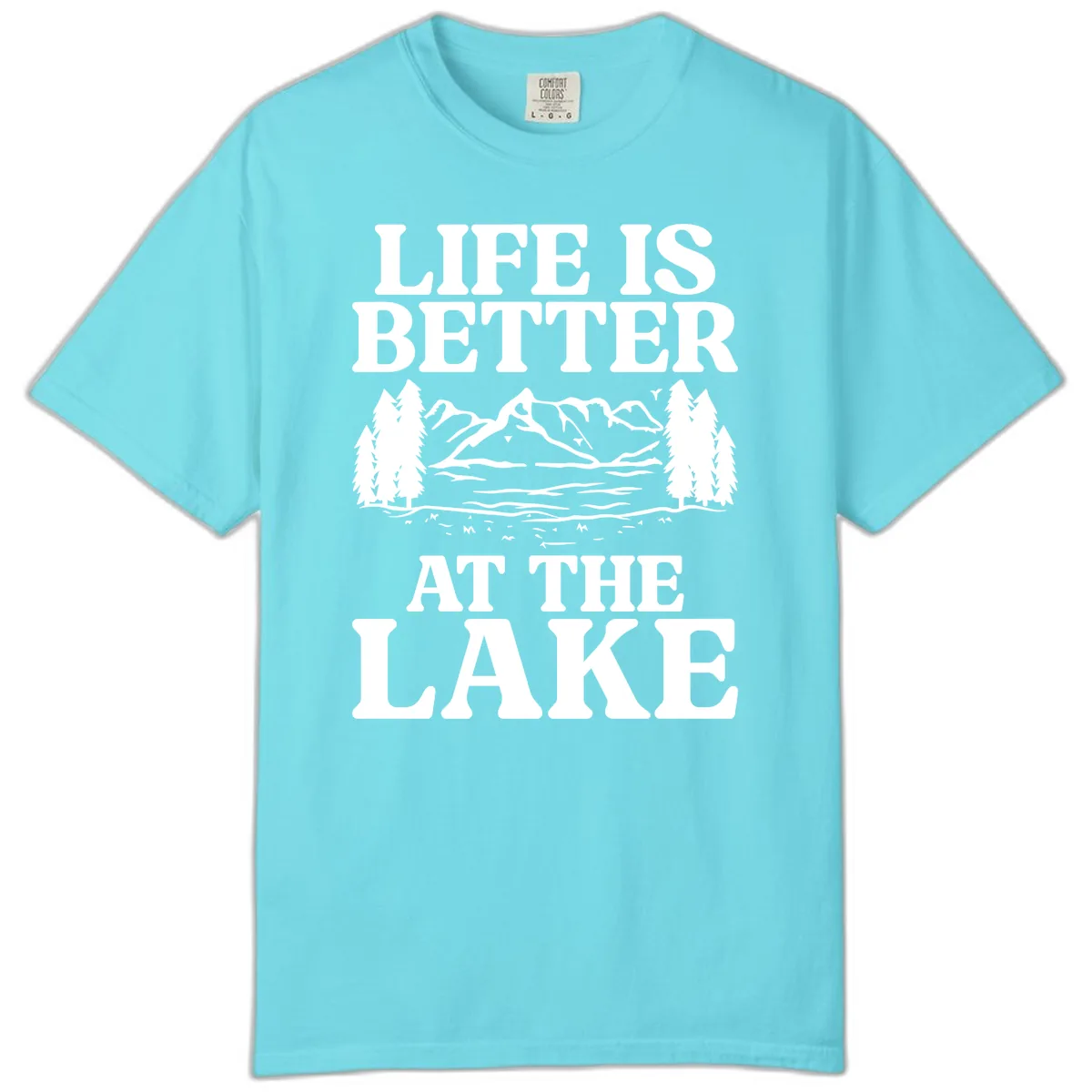 Life Is Better At The Lake Comfort Color in Lagoon Blue