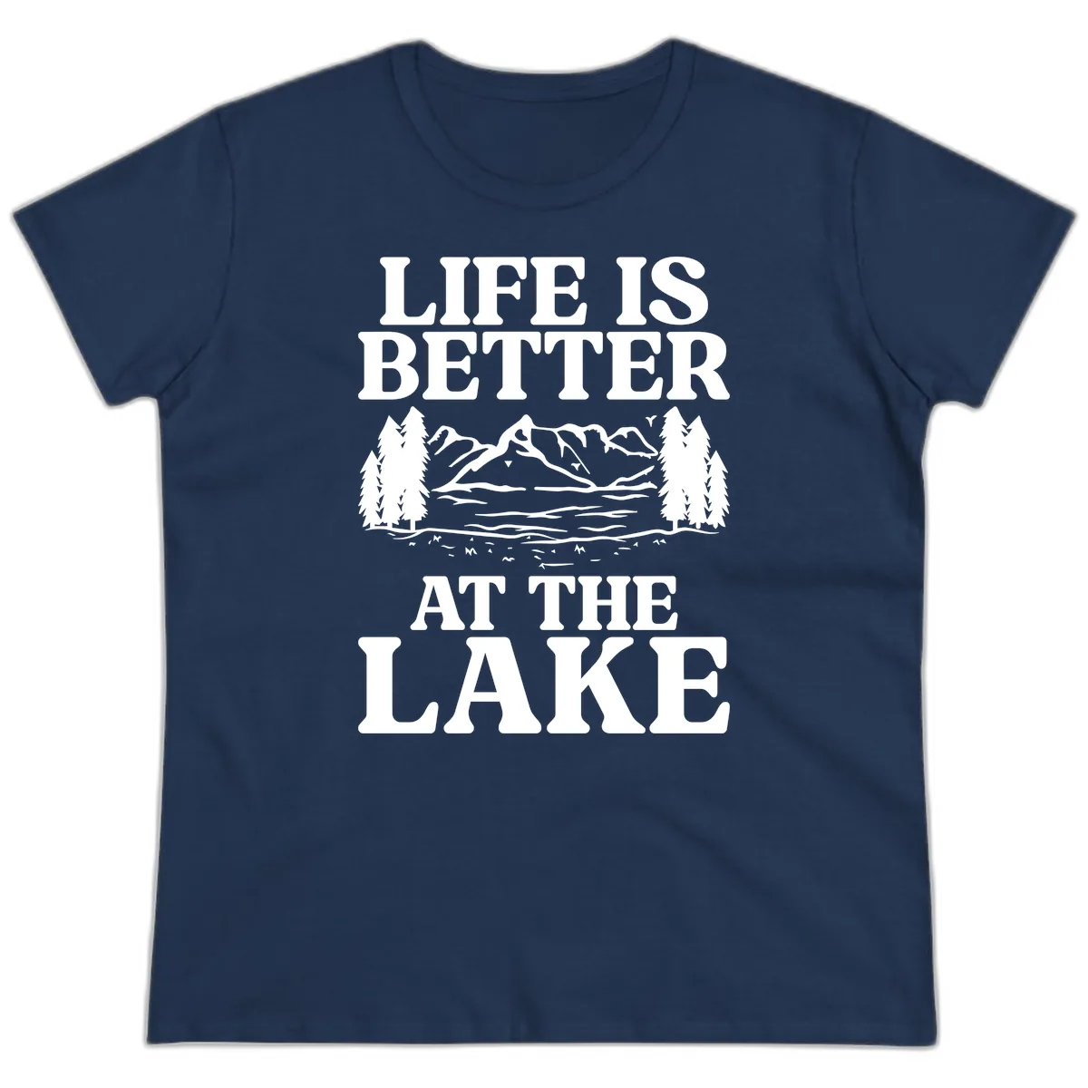 Life Is Better At The Lake Ladies Tee in Navy