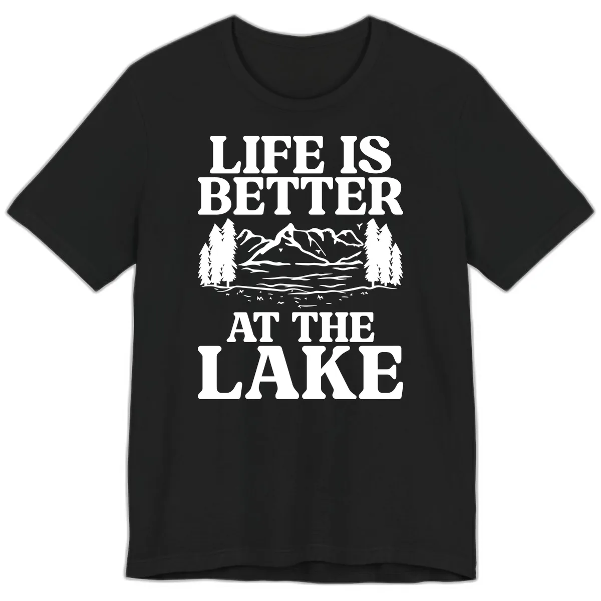 Life Is Better At The Lake Premium T-Shirt in Black