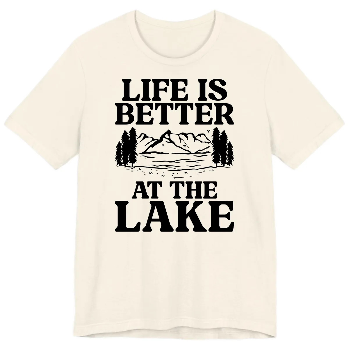 Life Is Better At The Lake Premium T-Shirt in Natural