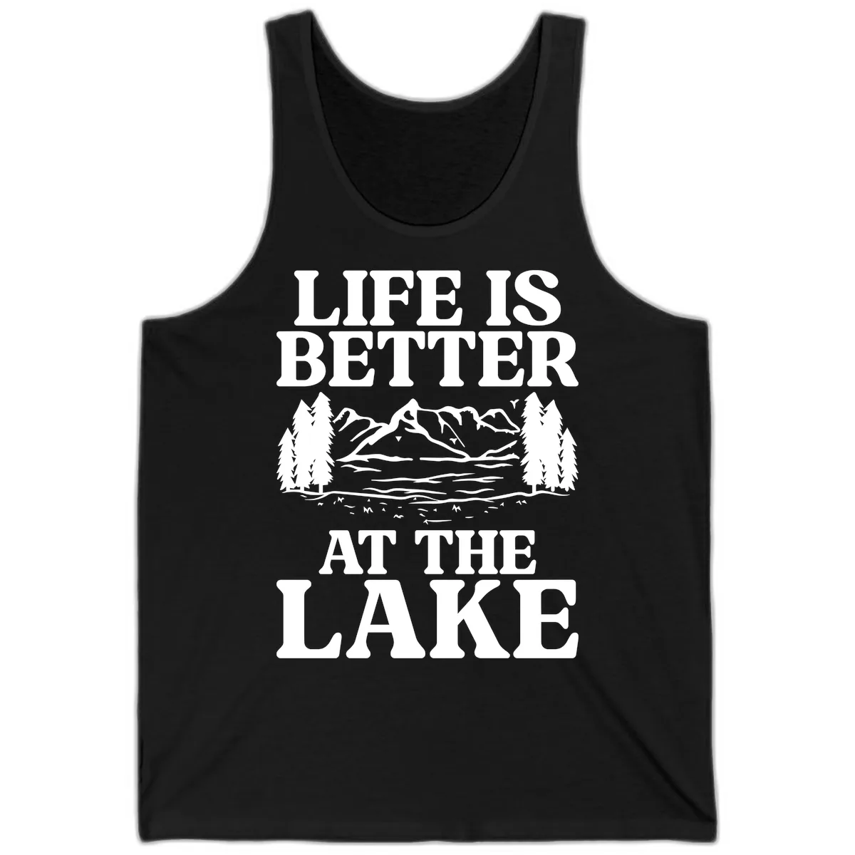 Life Is Better At The Lake Tank in Black