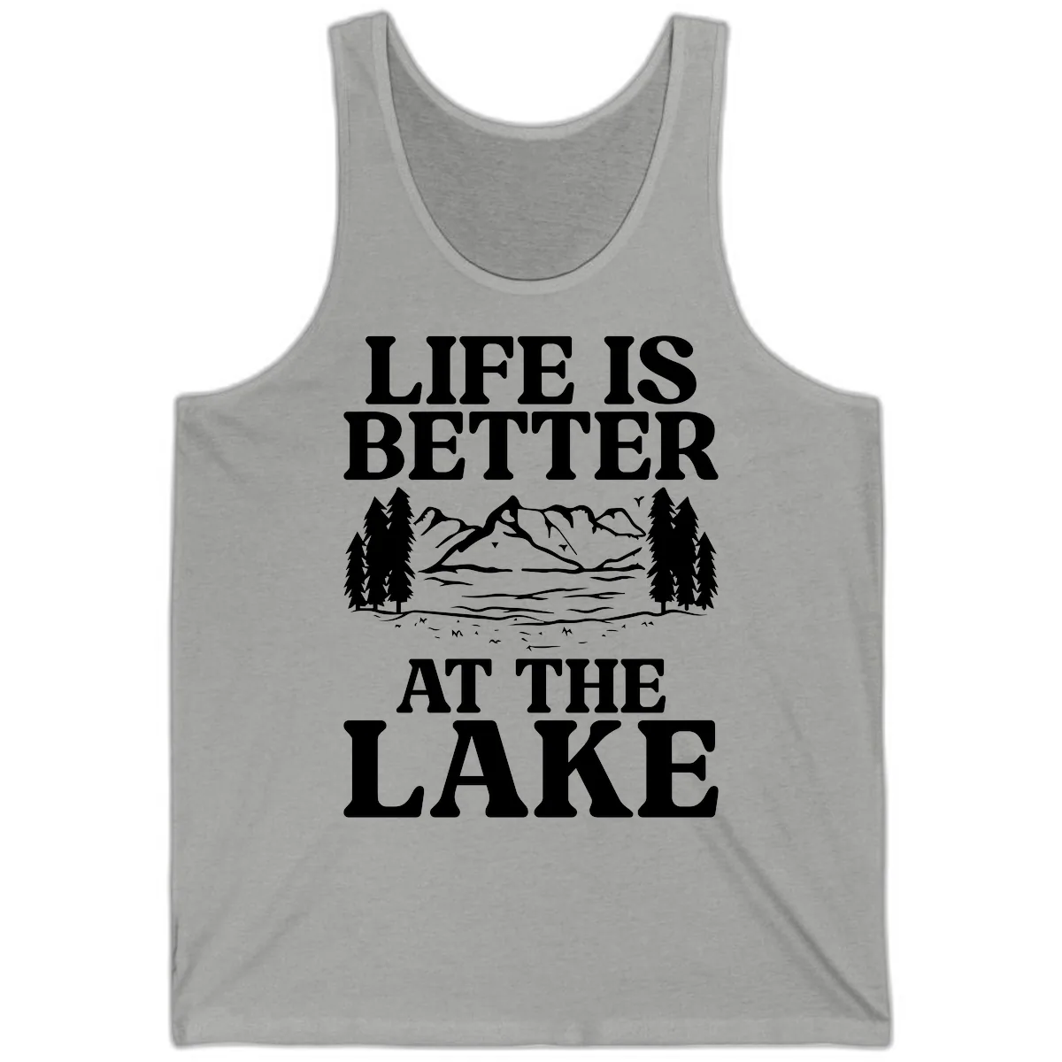 Life Is Better At The Lake Tank in Athletic Heather