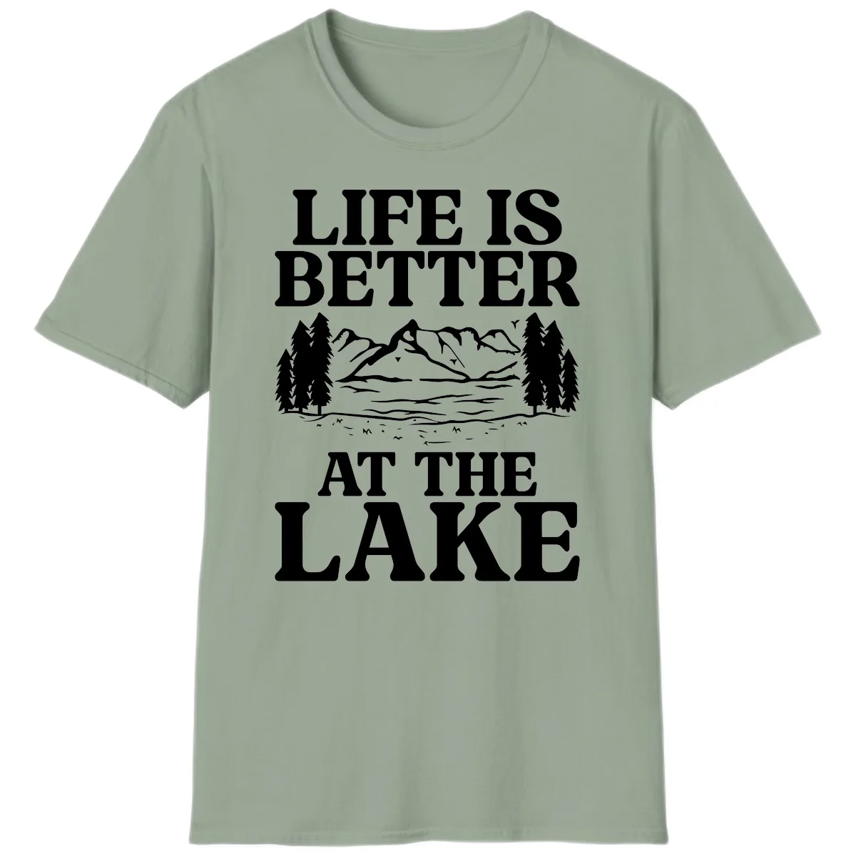 Life Is Better At The Lake T-Shirt in Sage