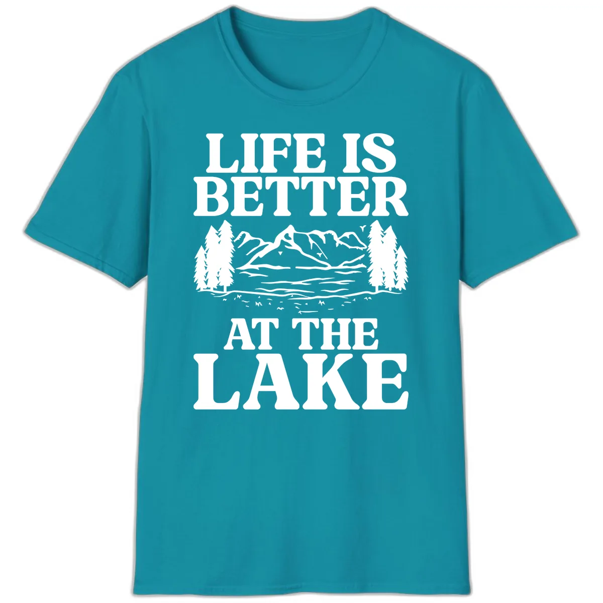 Life Is Better At The Lake T-Shirt in Tropical Blue