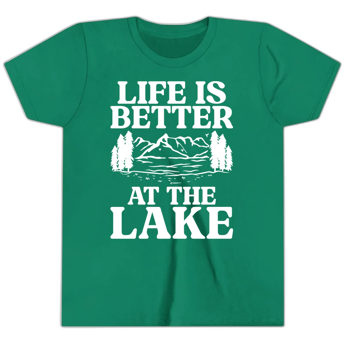 Life Is Better At The Lake Youth T-Shirt in Kelly