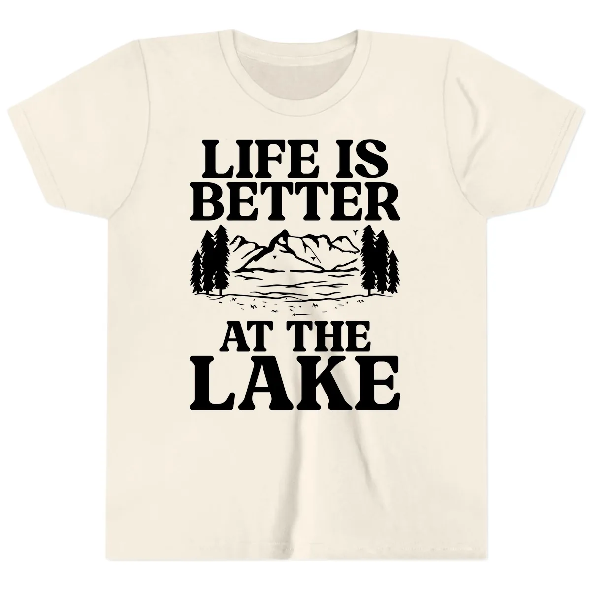 Life Is Better At The Lake Youth T-Shirt in Natural