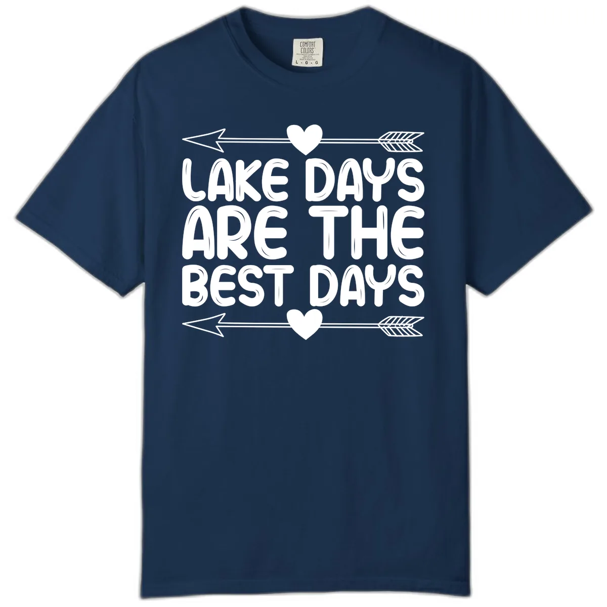 Lake Days Are The Best Days Comfort Color in Navy