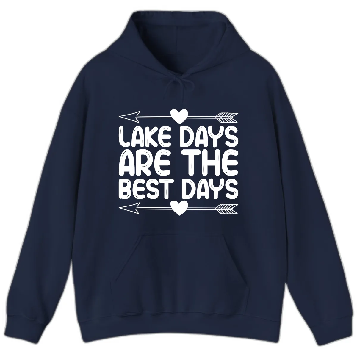 Lake Days Are The Best Days Hoodie in Navy