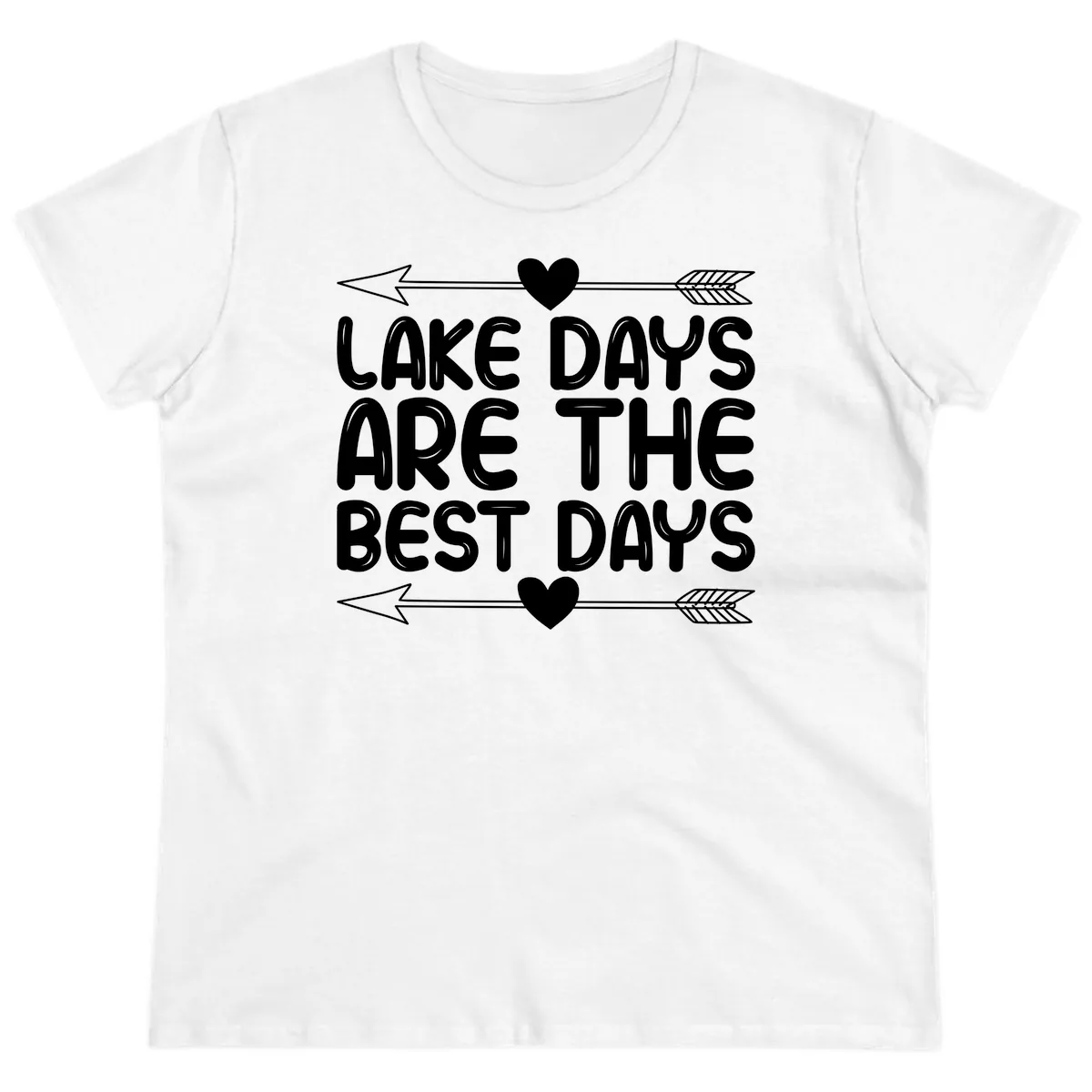Lake Days Are The Best Days Ladies Tee in White