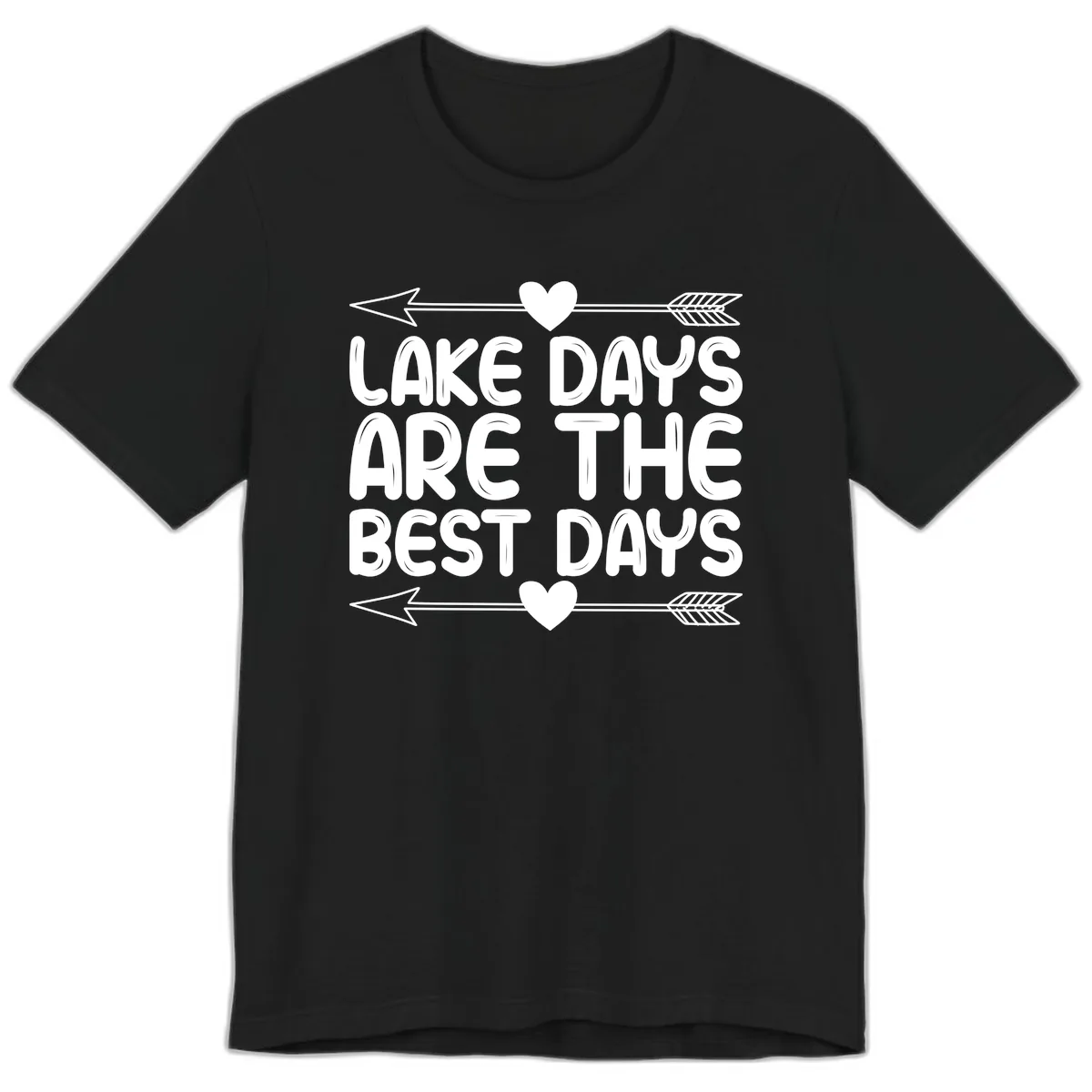 Lake Days Are The Best Days Premium T-Shirt in Black