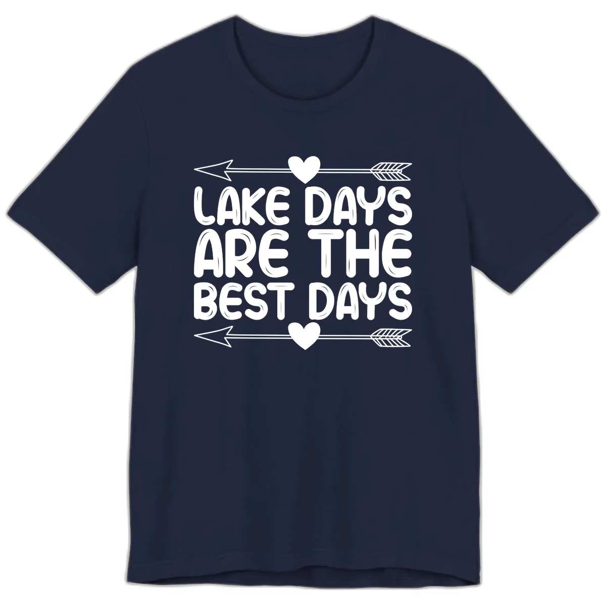 Lake Days Are The Best Days Premium T-Shirt in Navy