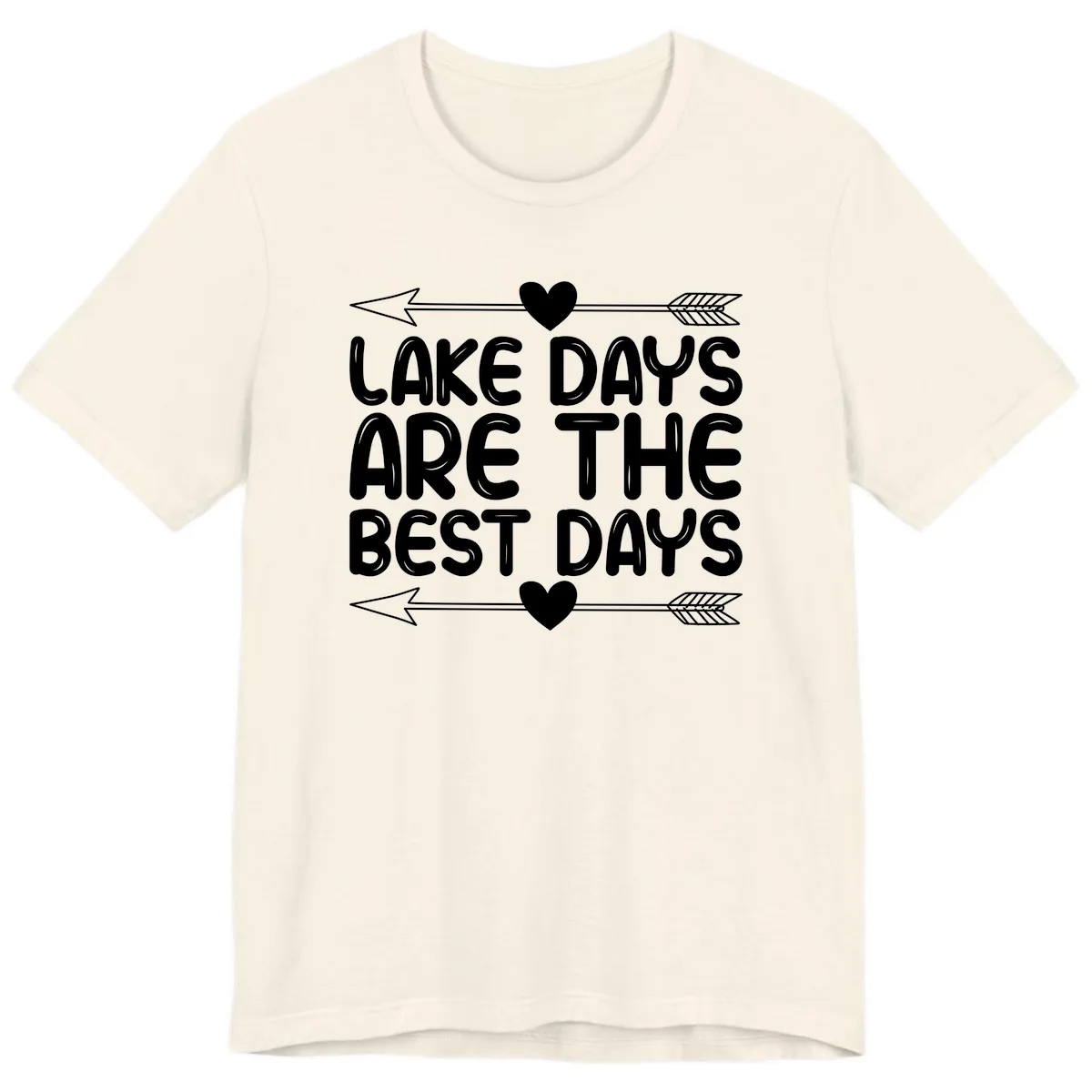 Lake Days Are The Best Days Premium T-Shirt in Natural