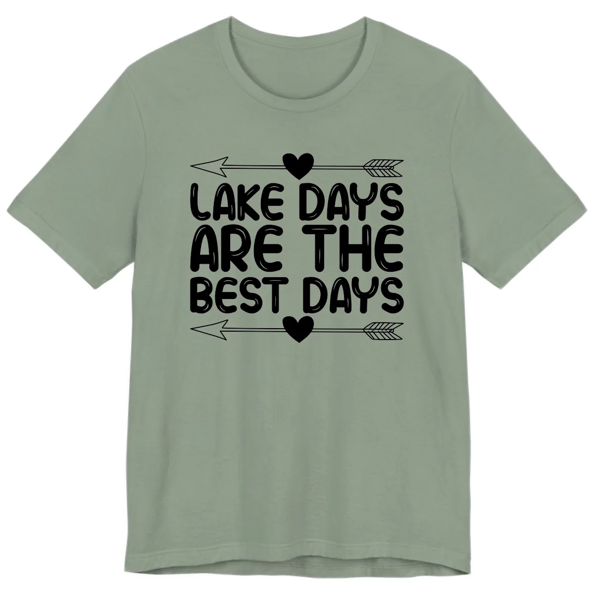 Lake Days Are The Best Days Premium T-Shirt in Sage