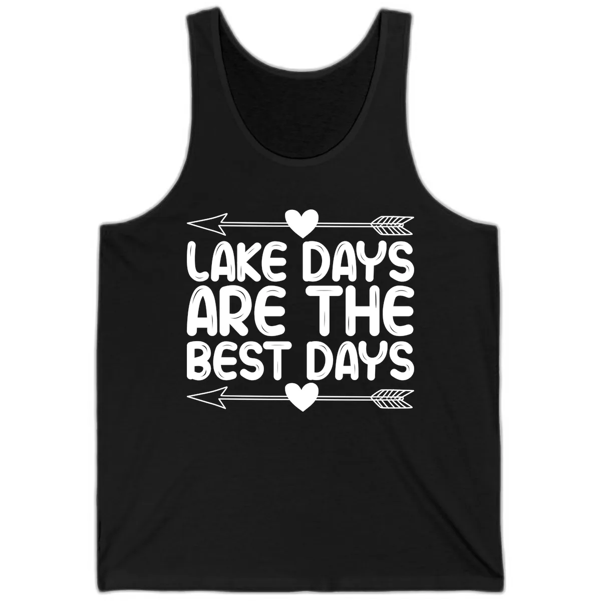 Lake Days Are The Best Days Tank in Black