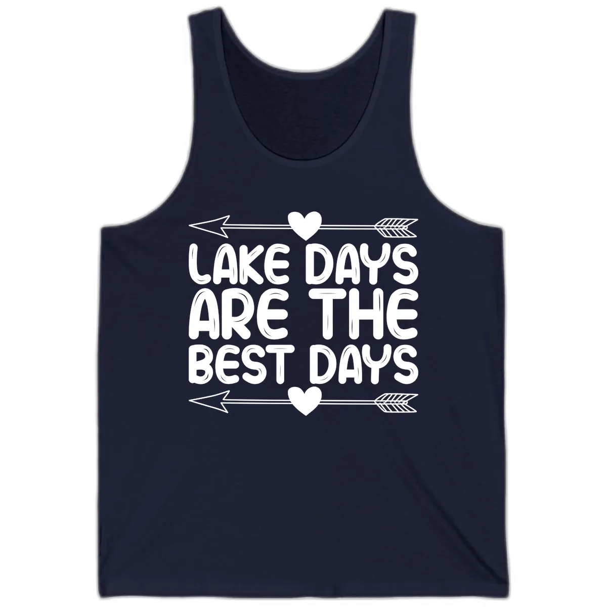 Lake Days Are The Best Days Tank in Navy