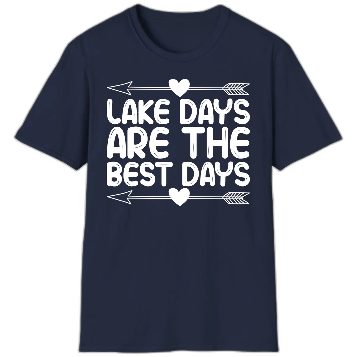 Lake Days Are The Best Days T-Shirt in Navy