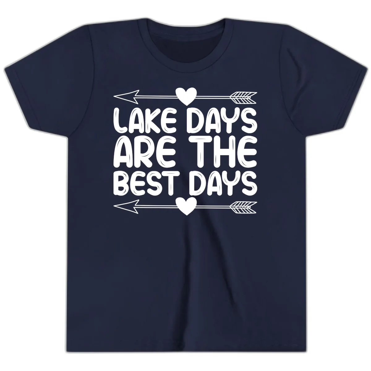Lake Days Are The Best Days Youth T-Shirt in Navy